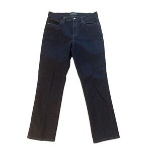 Lauren Ralph Lauren Straight Dark Denim Blue Jean
